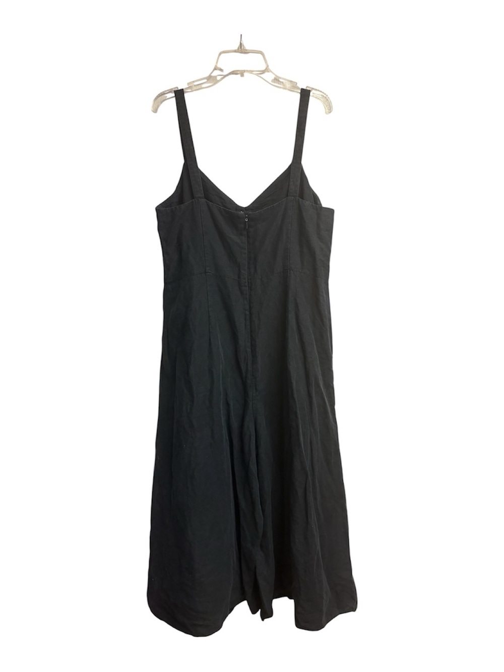 Club Monaco Linen/Cotton/Lyocell Wide Leg Midi Jumpsuit Size 10 - Picture 6 of 7